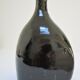 Vase bouteille grès émaillé noir par Roland Zobel