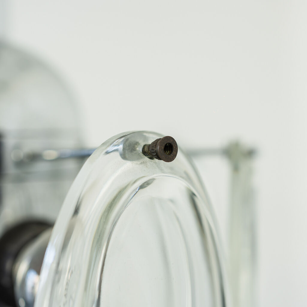 Chandelier 12 lights chrome metal 1970s vintage