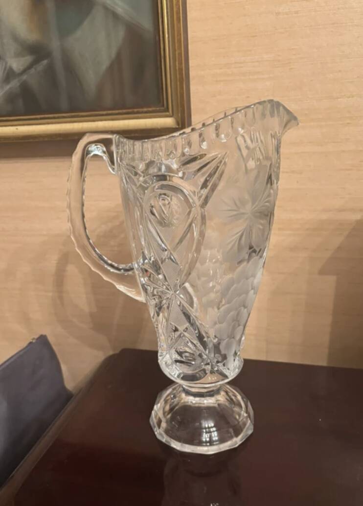 cut crystal carafe 1880-1910