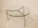 Table basse en verre et acier nickelé - Années 50/60
