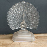 Peacock paperweight, Arques crystal