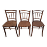 Série de 3 chaises de bistrot signé Thonet ancienne