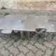 Pair of uniquely designed handmade puzzle coffee tables