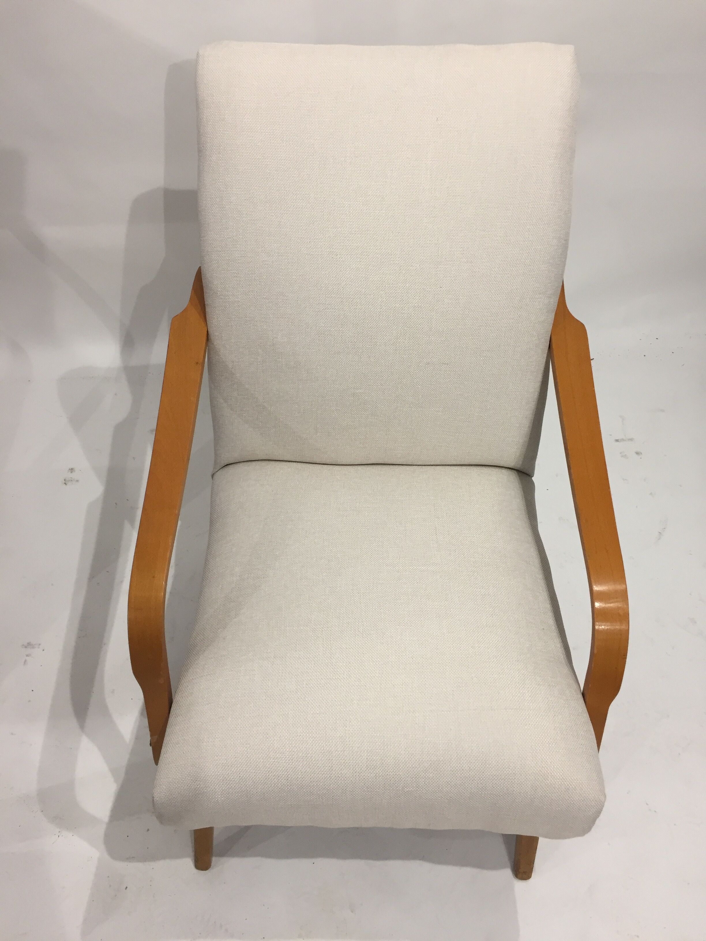 Fauteuil des années 60 blanc crème