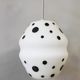 Vintage 1960s Czech Double Pendant Light with Black & White Opaline Glass