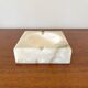 Square ashtray in vintage marble-effect alabaster