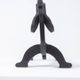 Edouard Shenck. Pair of zoomorphic andirons in wrought iron. 1950s.