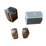 Puiforcat salt cellar, pepper shaker and mustard pot