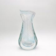 Vase Sculpture Murano Zanfirico Filigree Sommerso Blue Pink White