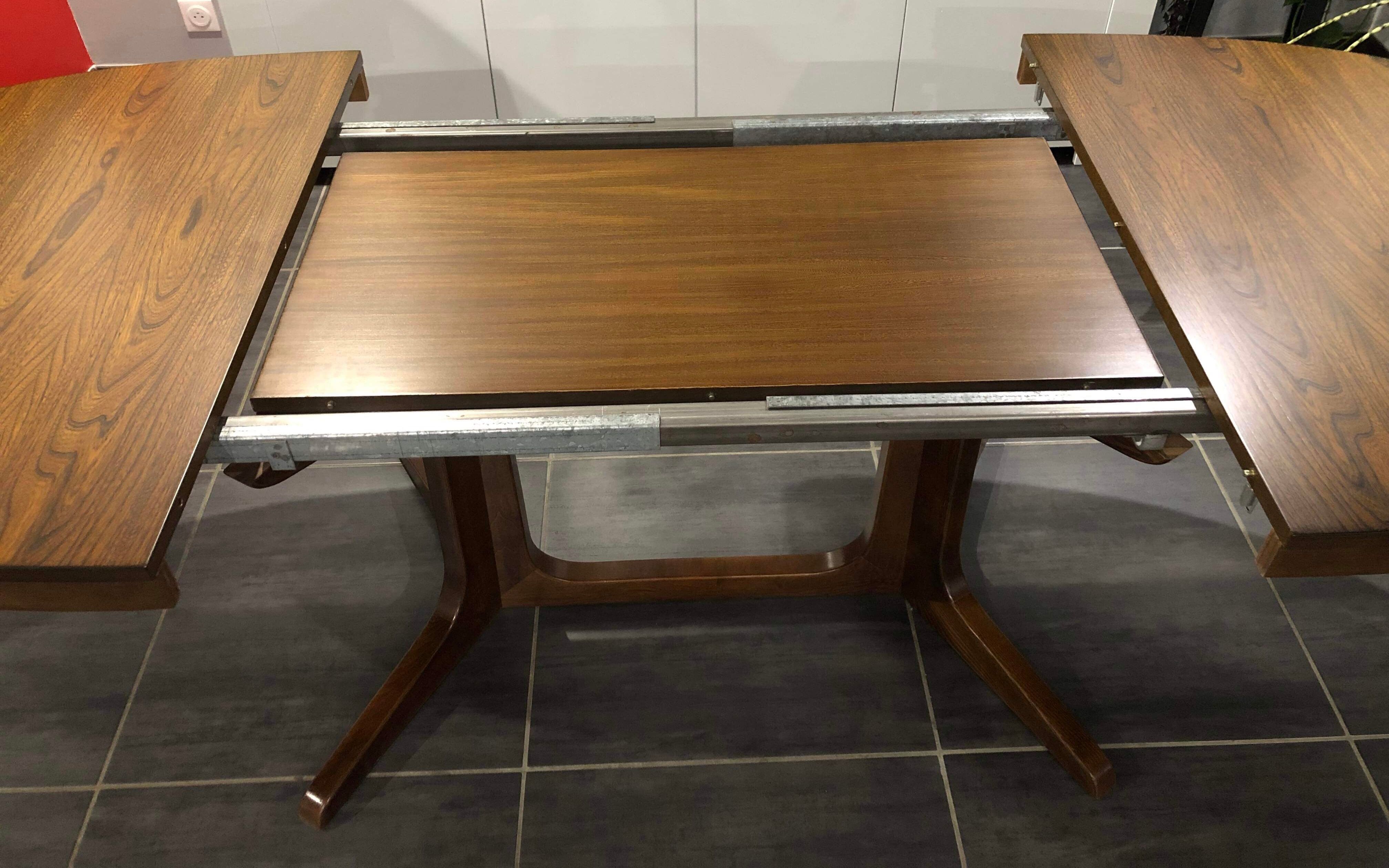 Vintage extendable table Baumann 1970s