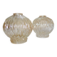 Pair of vintage globes for lighting - amber glass