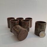 7 small stoneware cups / glasses