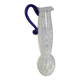 Decorative carafe or vase in blue and white Murano blown glass, chic style