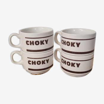 Tasses vintage Choky café chocolat