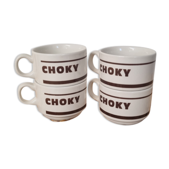 Tasses vintage Choky café chocolat