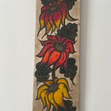 Vintage Vallauris ceramic painting "La Grange"