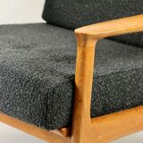 Danish Black Boucle Lounge Chair, 1970s