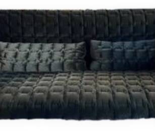 Luxury black sofa, the Ruché, Inga Sempé for Ligne Roset