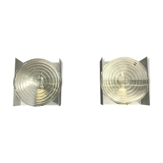Appliques en verre faconné saint Gobin 1950-1960