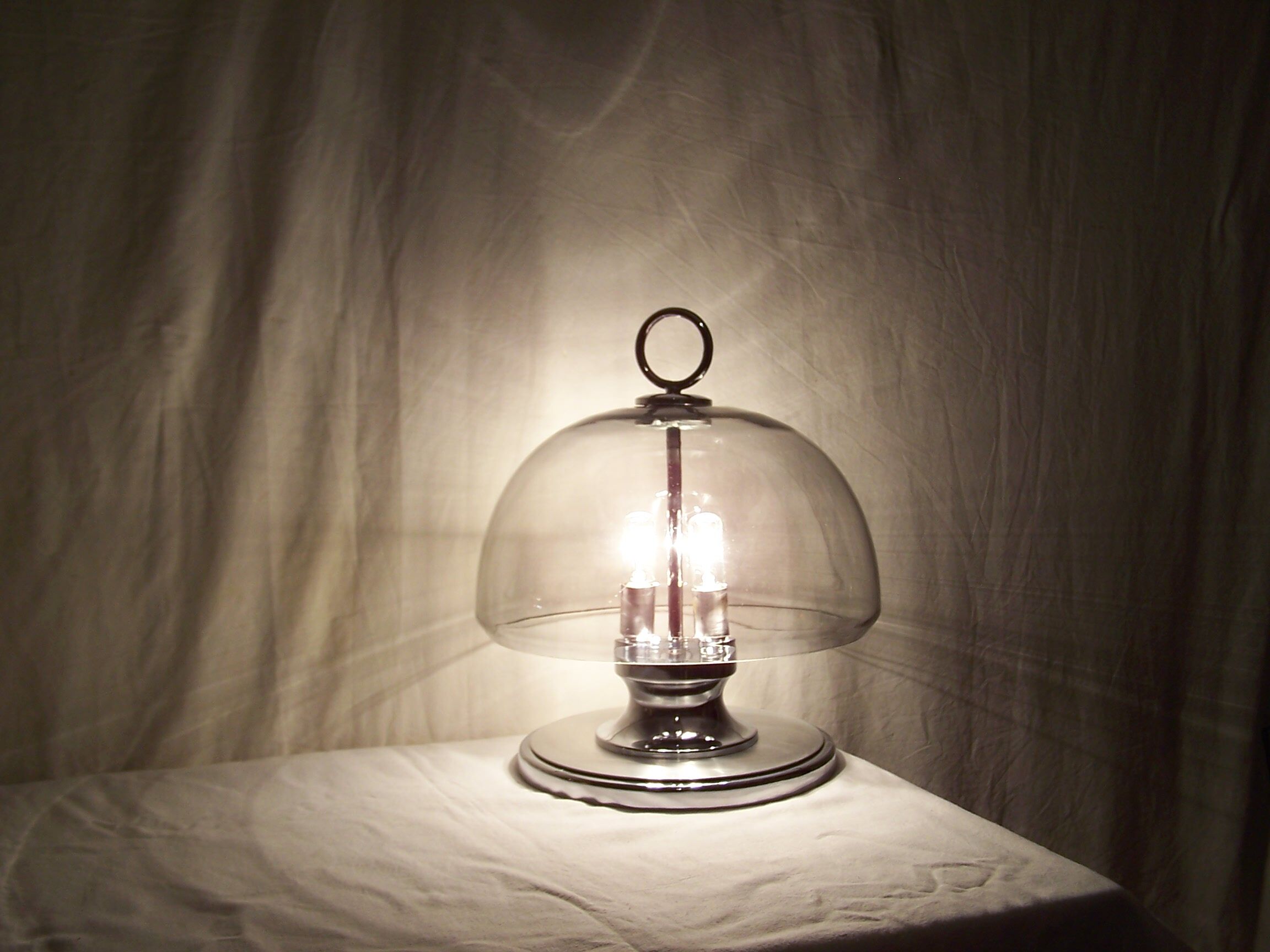 Glass mushroom lamp - 60s - 70s