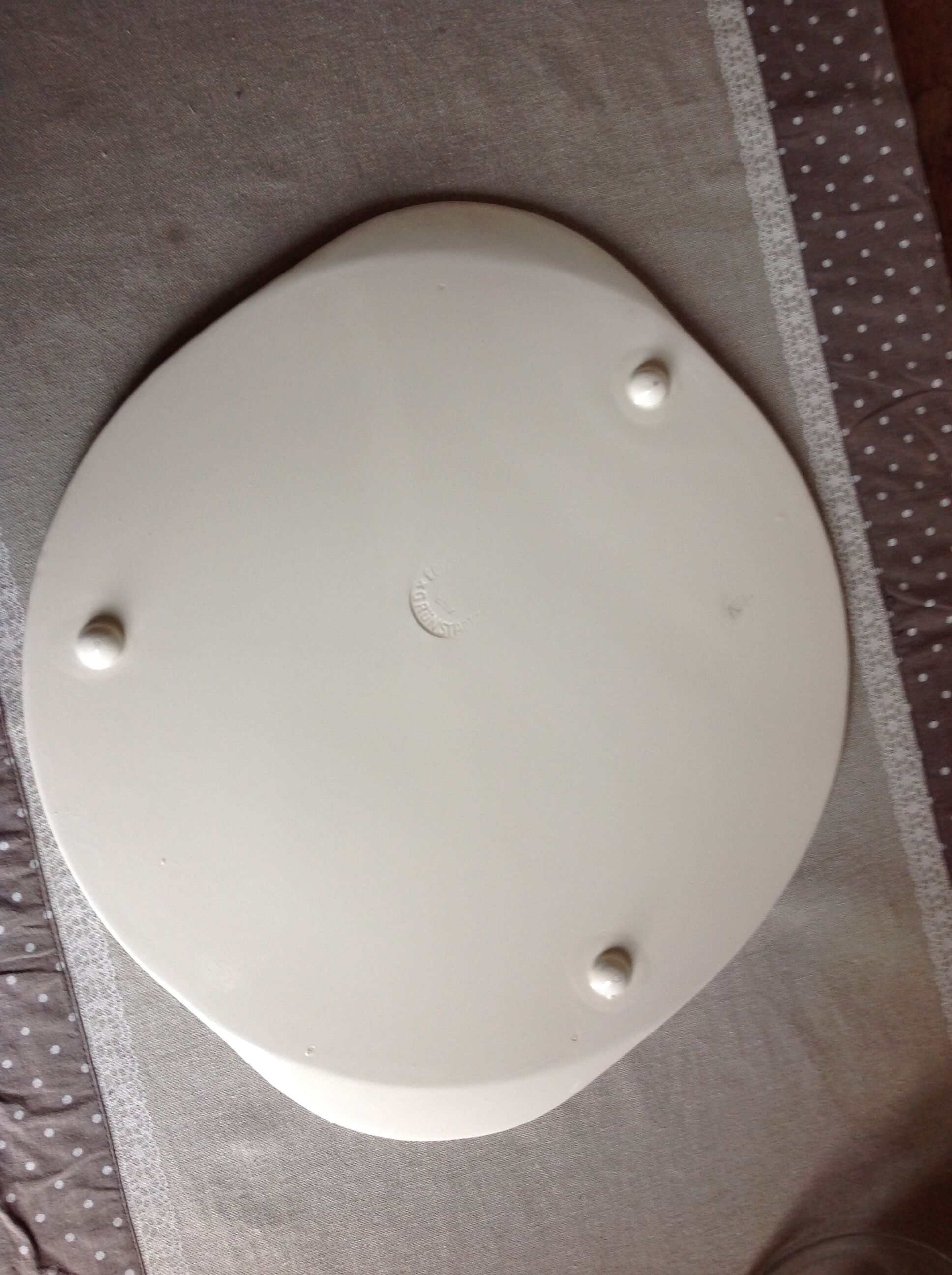 Grunstadt Keramik vintage 60s polychrome pie dish