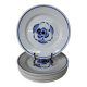 8 blue flat plates "Mitsouko"