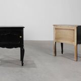 20th Century pair of French Louis XV Style Nightstands in Carved Wood