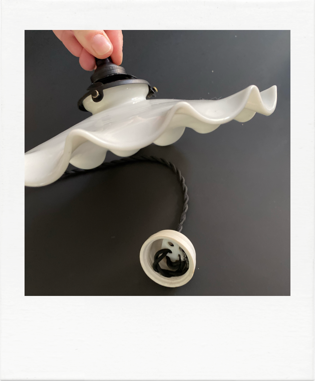 Porcelain pendant lamp