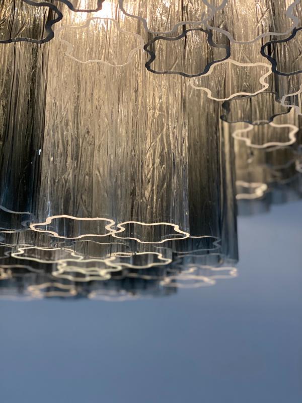 Venetian Lustre In Murano Glass Grey/Blue And Transparent