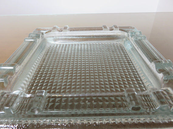 Glass ashtray 50s 60s