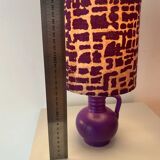 Expressive table lamp in Plum Black made from a vintage design vase by WGP.