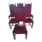 6 vintage oak chairs