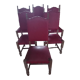 6 vintage oak chairs