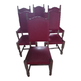 6 vintage oak chairs