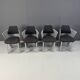Postmodern metal dining chairs, 1980s