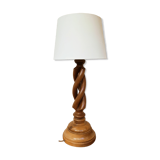 Twisted wooden lamp