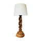 Lampe en bois torsadé