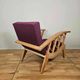 Pair of large armchairs with crossbars, circa 1950, Canovas fabric embroidered by Lesage