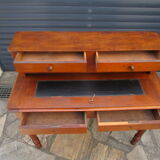 Old wooden stepped desk