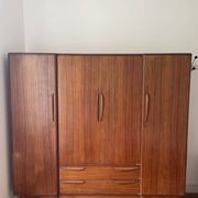Vintage Scandinavian style teak wardrobe from the 1960s by Tricoire and Vecchione.