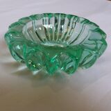 Cendrier en cristal vert Pierre D’avesn, Art déco