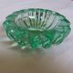 Pierre D'avesn green crystal ashtray, Art Deco