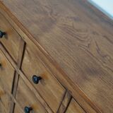 Large German Pine Industrial Apothecary / Shop Cabinet, 1950s