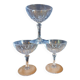 6 coupes à champagne anciennes en cristal