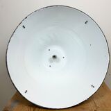 Dark grey enamel industrial factory lamp from elektrosvit, 1960s