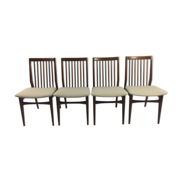 Set of 4 lounge chairs in Walnut-Netherlands 1960 s