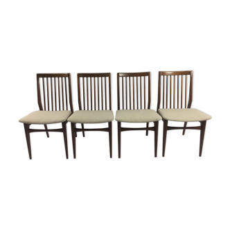 Set of 4 lounge chairs in Walnut-Netherlands 1960 s