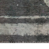 Vintage persian rug handwoven overdyed wool living area rug