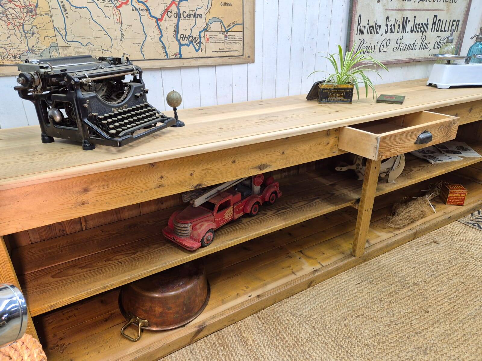 Former grocery store counter