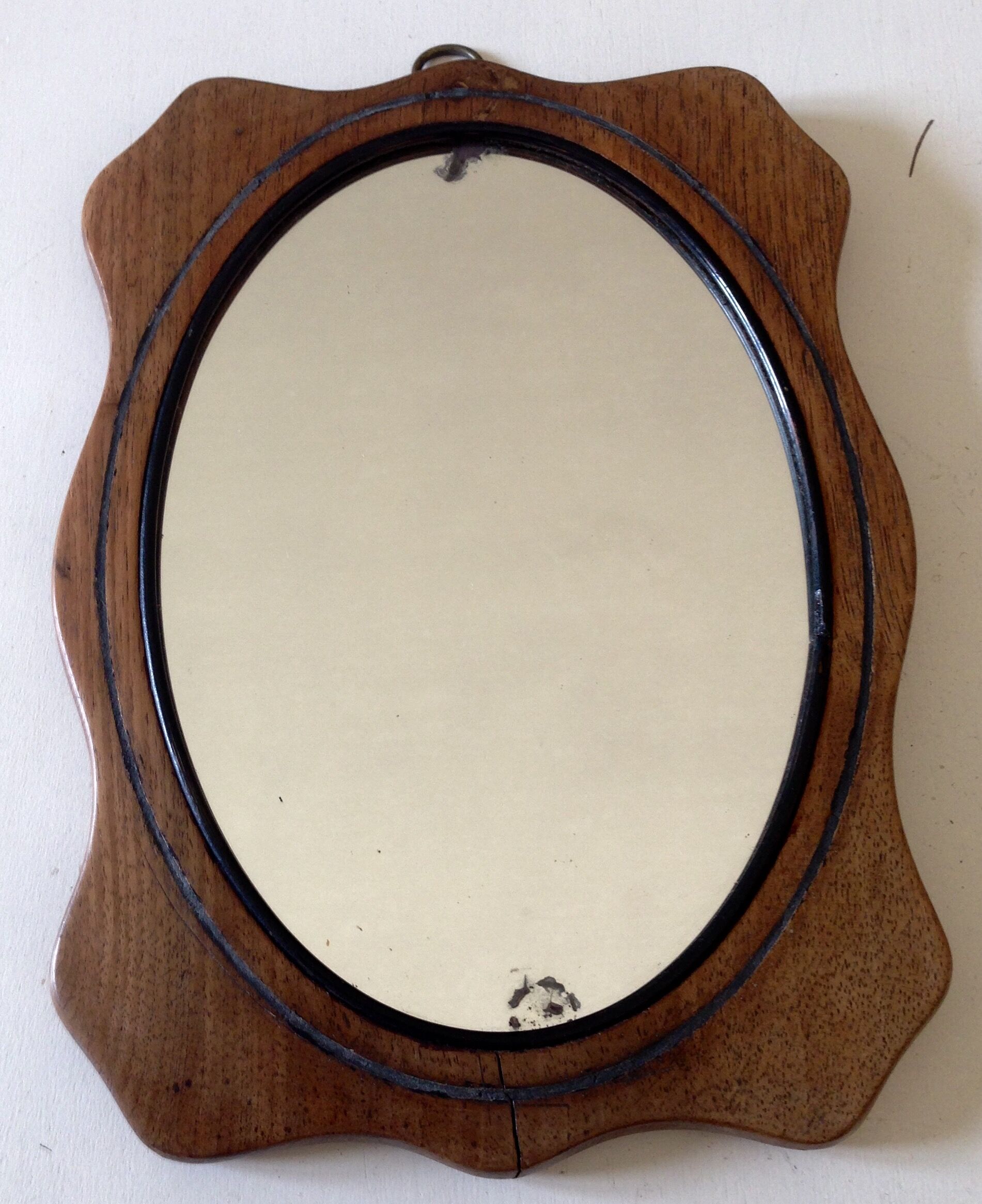 Old wooden mirror 26x19cm